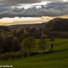 Rainy sunset "Kunstweg", Gaensberg Fuerth Odenwald