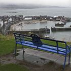 Rainy Weather – Blick über den Hafen von Stonehaven