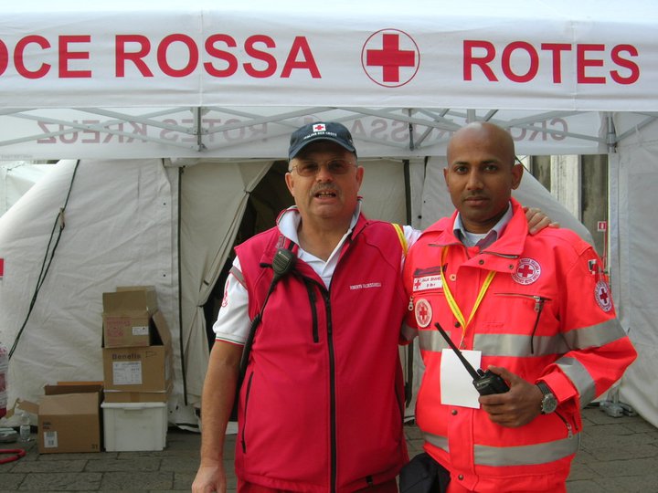 Raja Shahed and Roberto Baldassarelli of Italian Red Cross