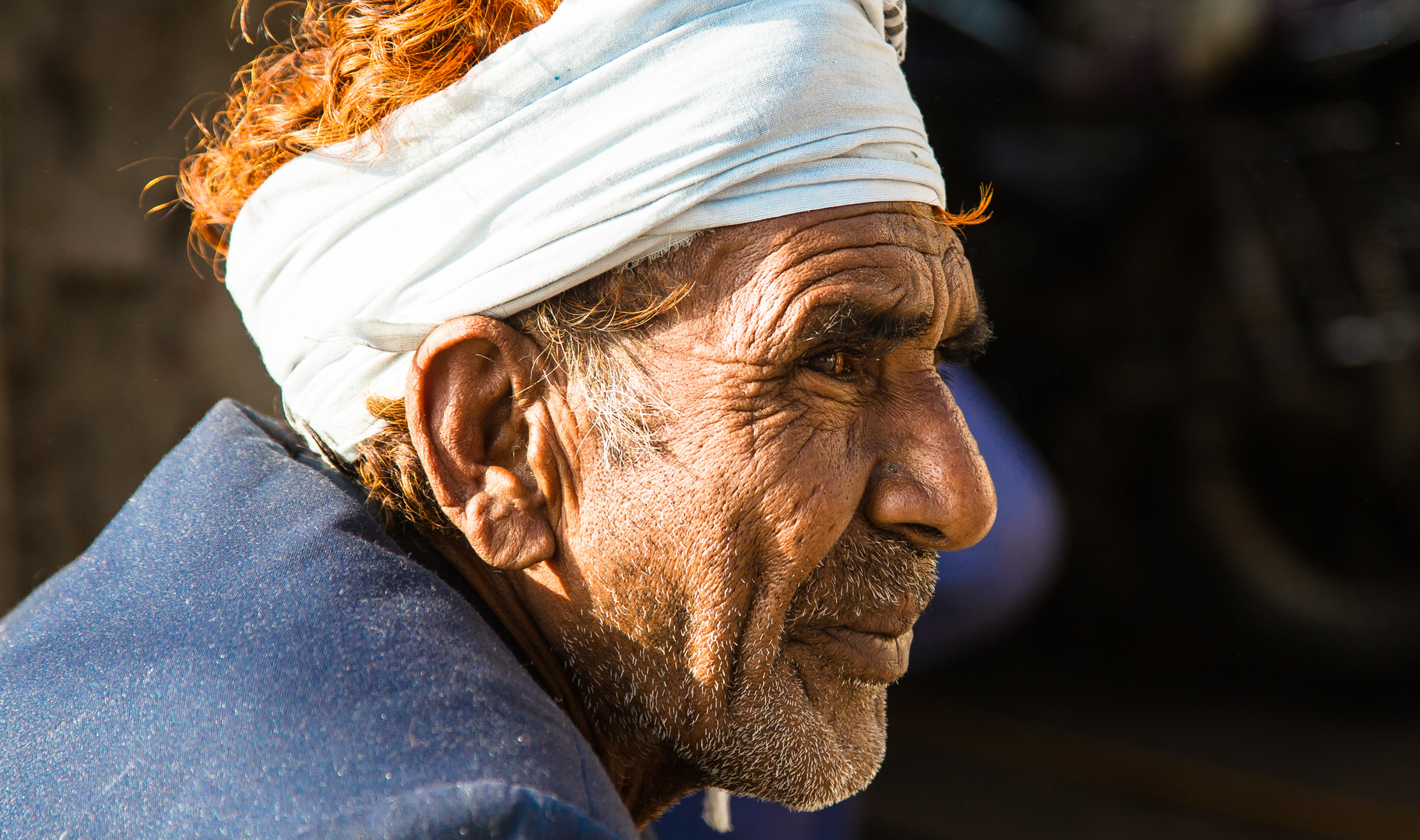 Rajasthani mit Henna im Haar