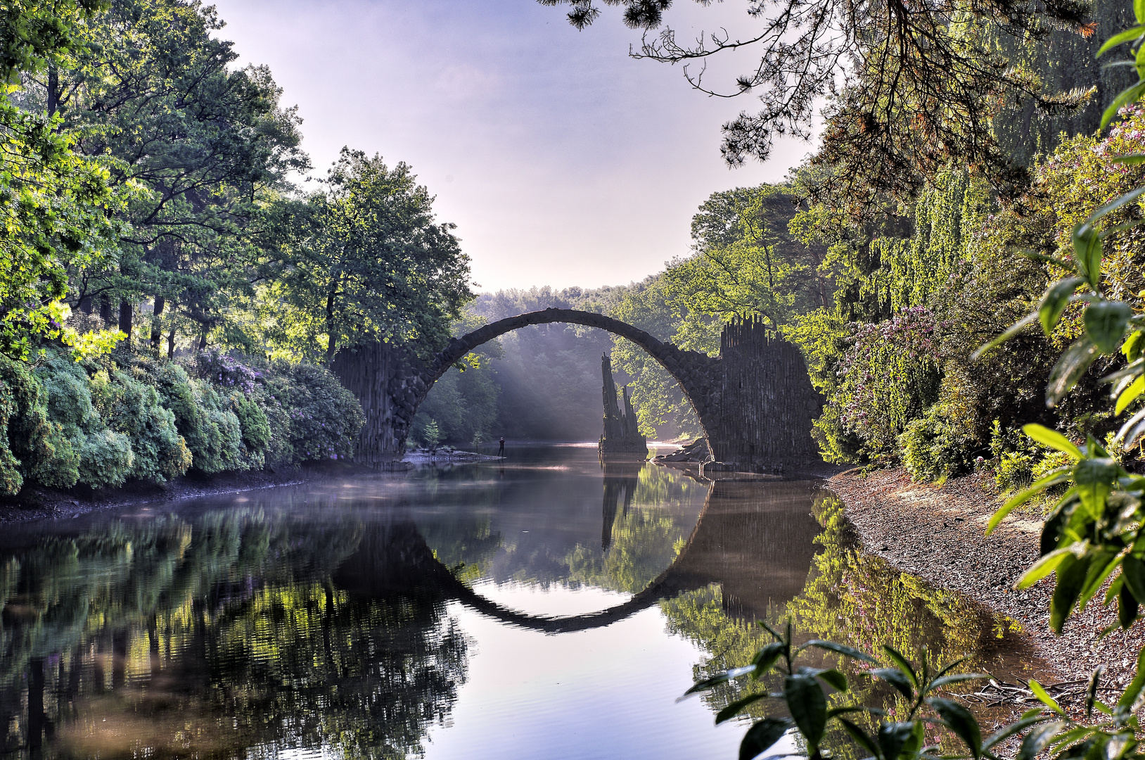 Rakotzbrücke bei Kromlau in der Nähe vom Bad Muskau