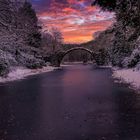 Rakotzbrücke im Winter