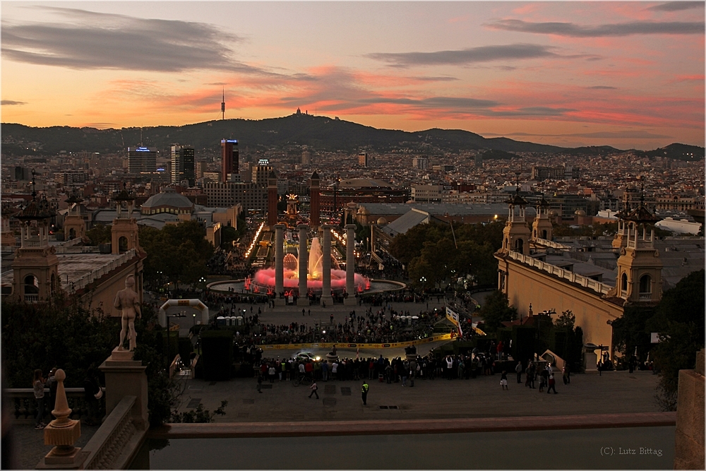 Rallye-Fans in Barcelona