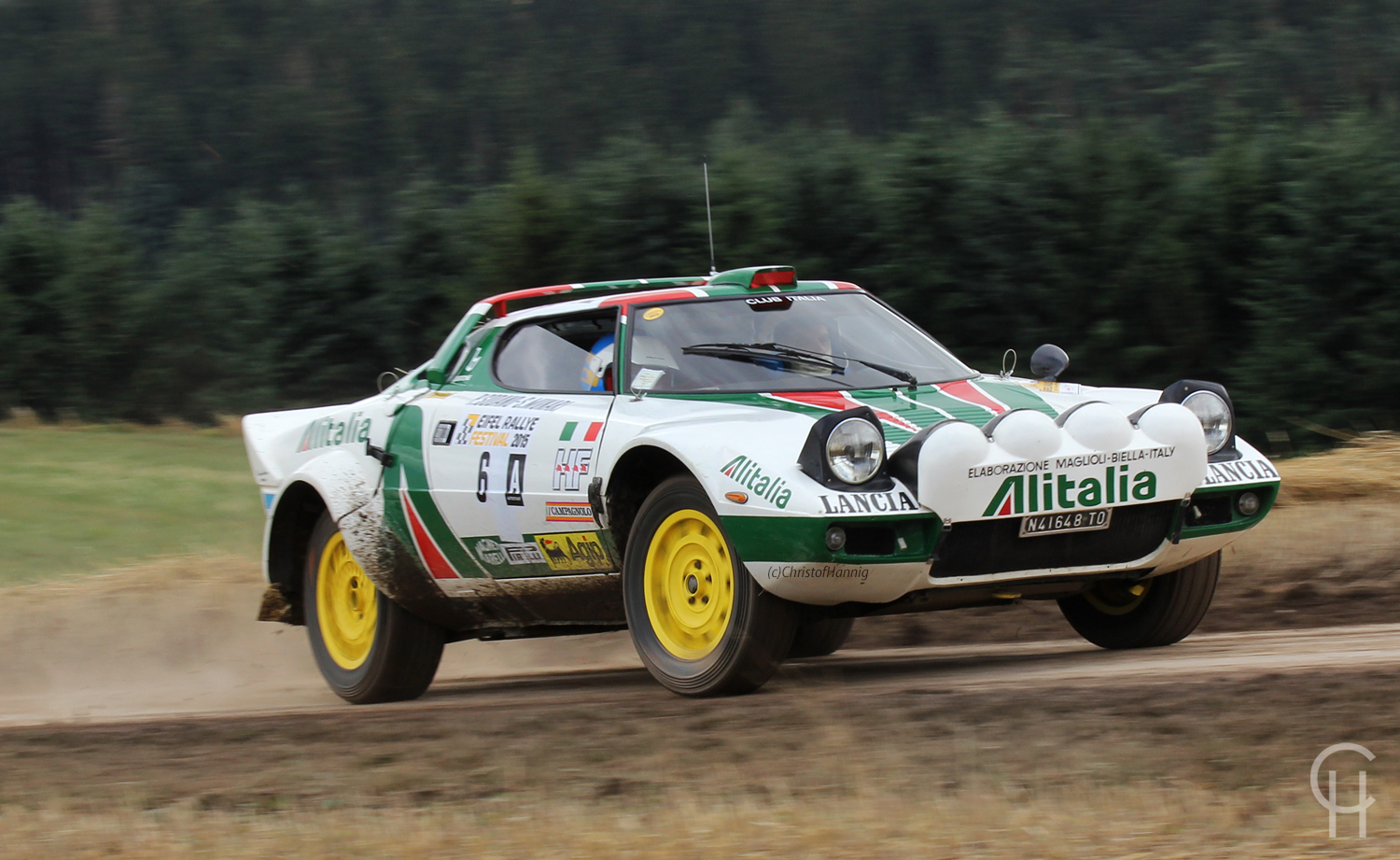 Rallylegende Sandro Munari im Lancia Stratos