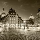 Rampische Straße mit Frauenkirche - Dresden S/W