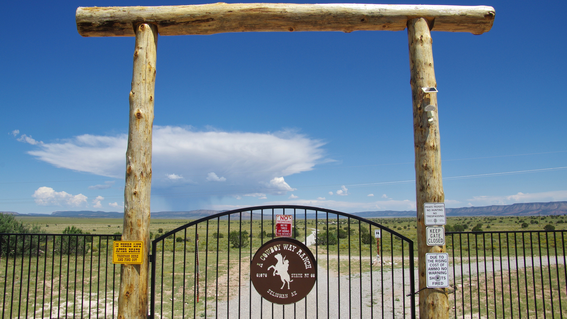 Ranch-Einfahrt an der Route 66