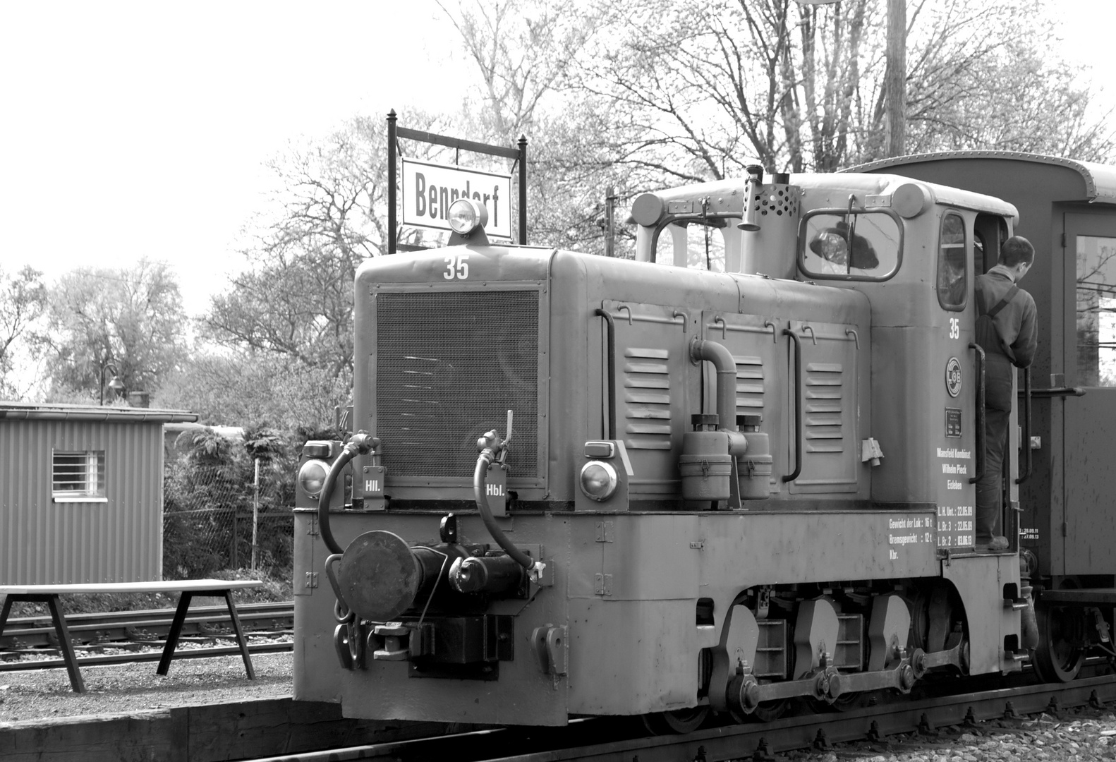 Rangierarbeiten im Bahnhof Benndorf