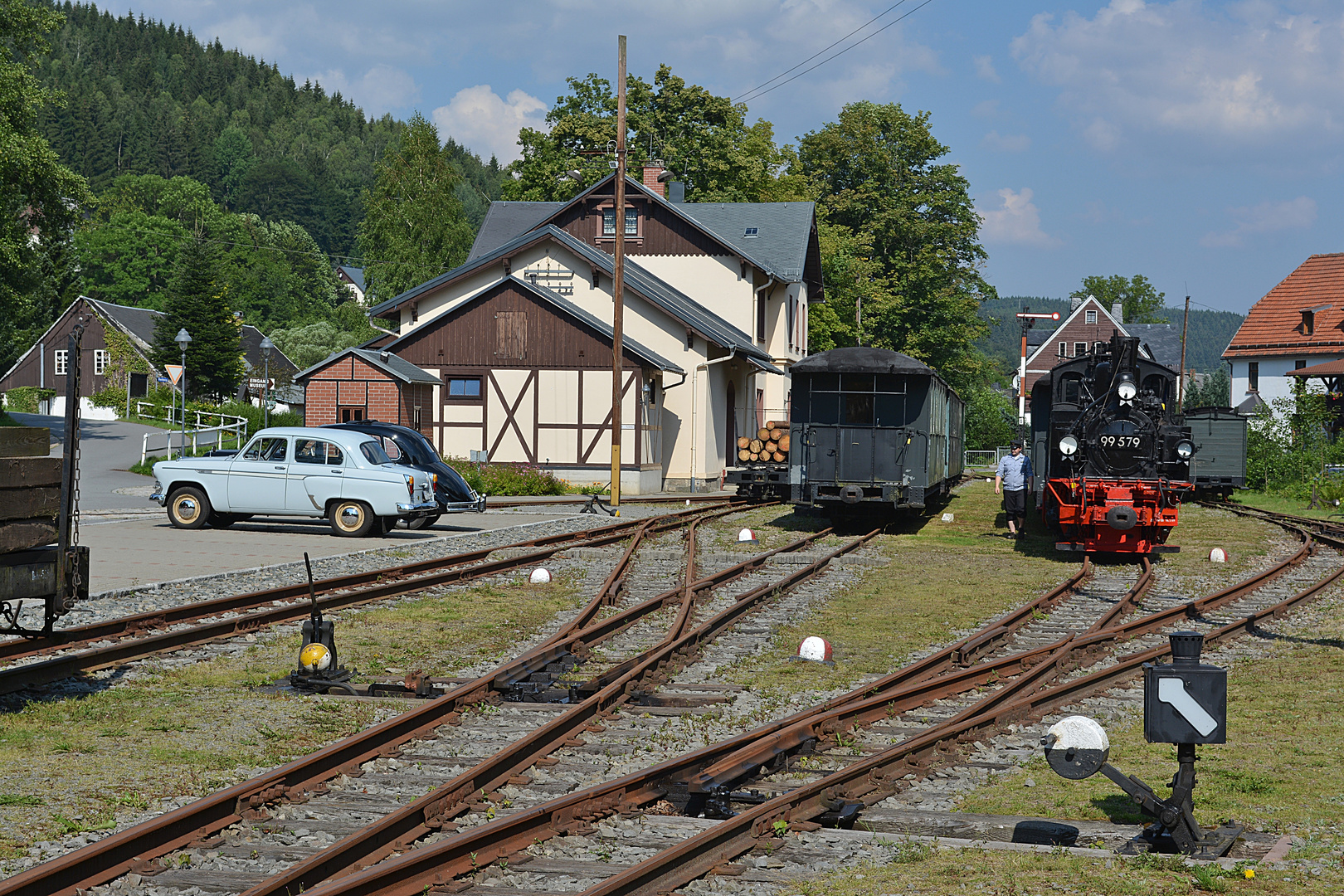 Rangierarbeiten im Bahnhof Oberrittersgrün