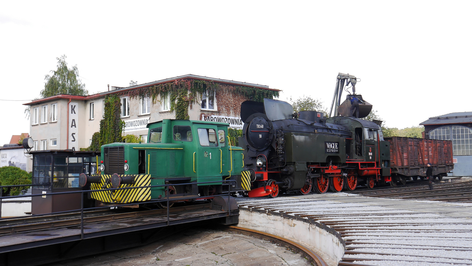 Rangierarbeiten im Eisenbahnmuseum Jaworzyna Slaska (Polen)