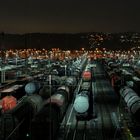 Rangierbahnhof in Hagen bei Nacht