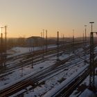 Rangierbahnhof München - Sonnenuntergang