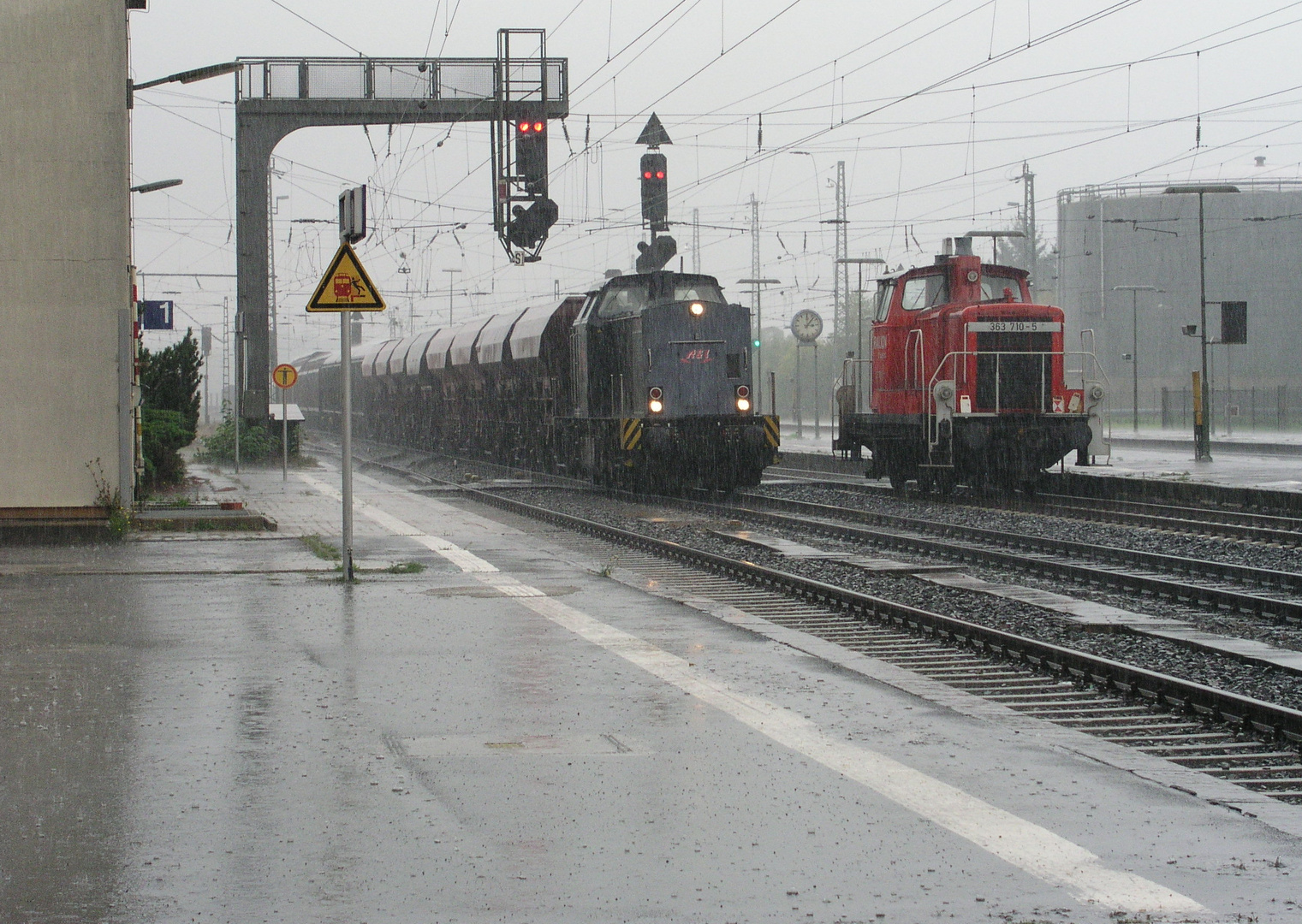 Rangieren im Regen