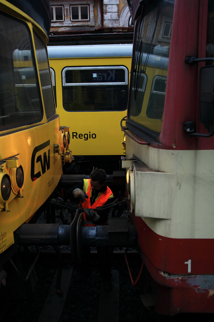 Rangiererarbeiten im Bahnhof Kraslice