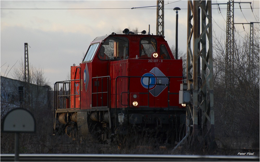 Rangierlok in der Abendsonne