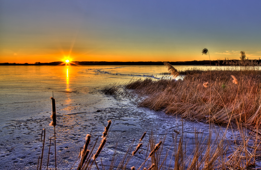 Rangsdorfer See am Abend