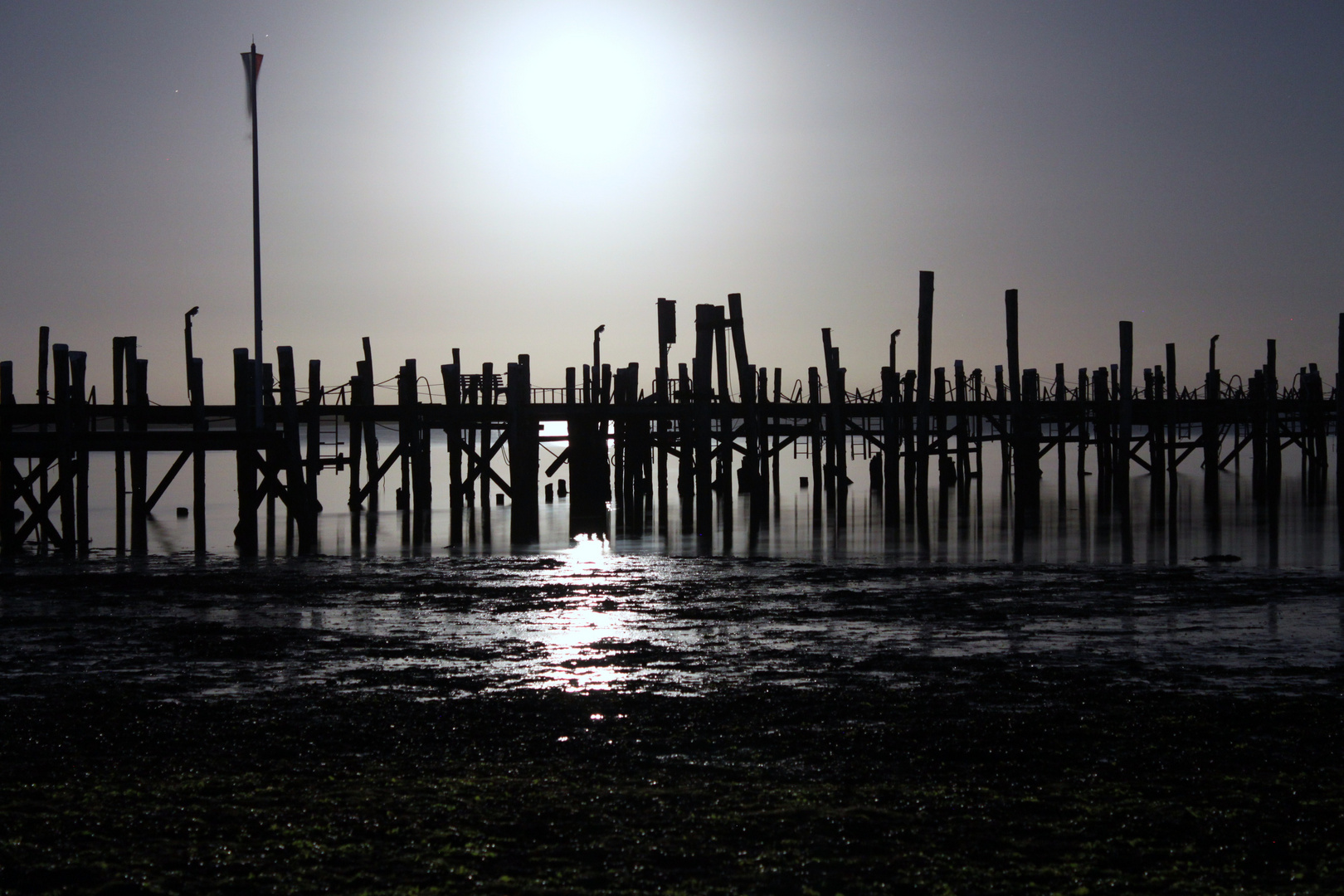 Rantumer Hafen bei Mondschein