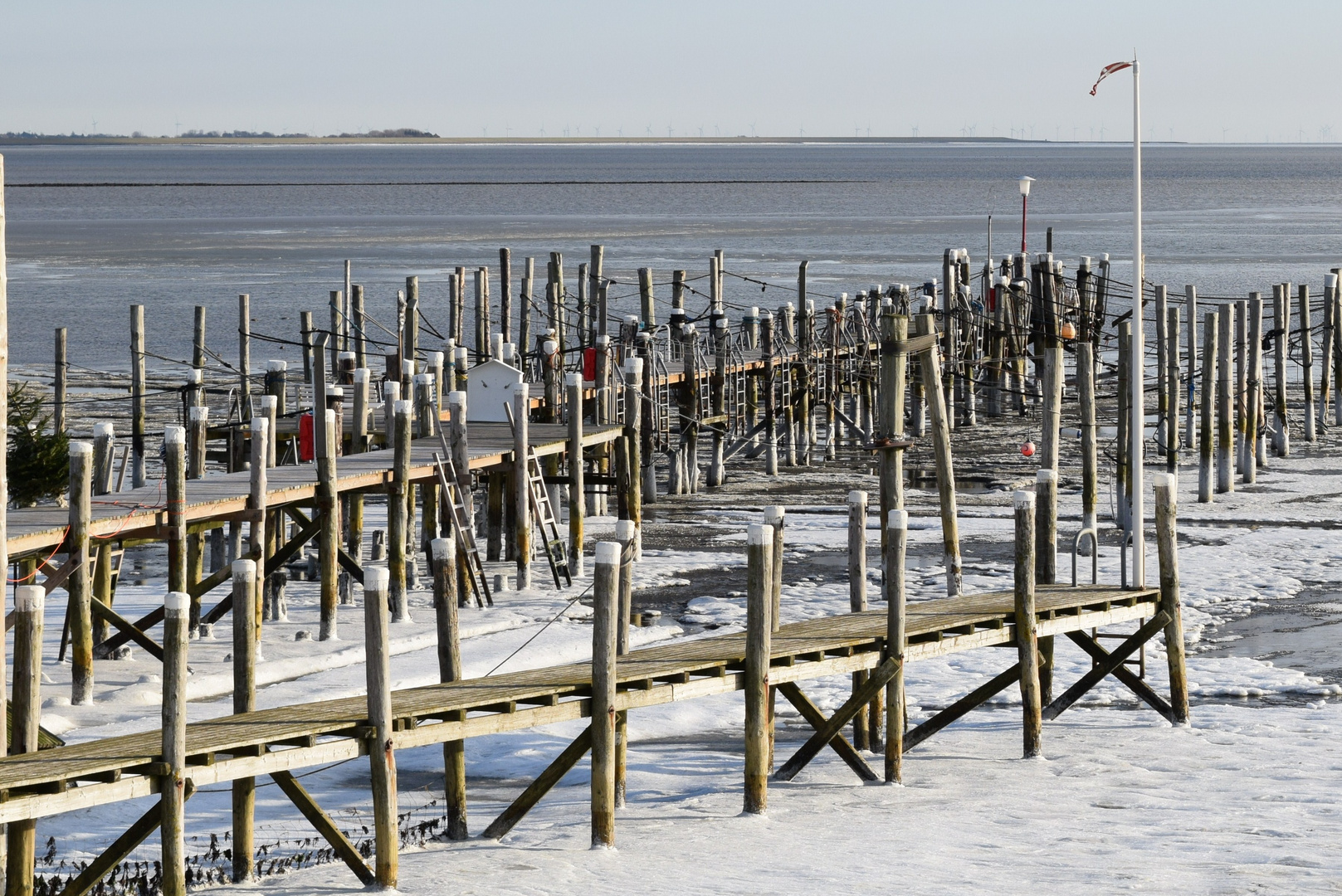 Rantumer Hafen im Winter