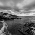 Rapallo una giornata nuvolosa in  bn