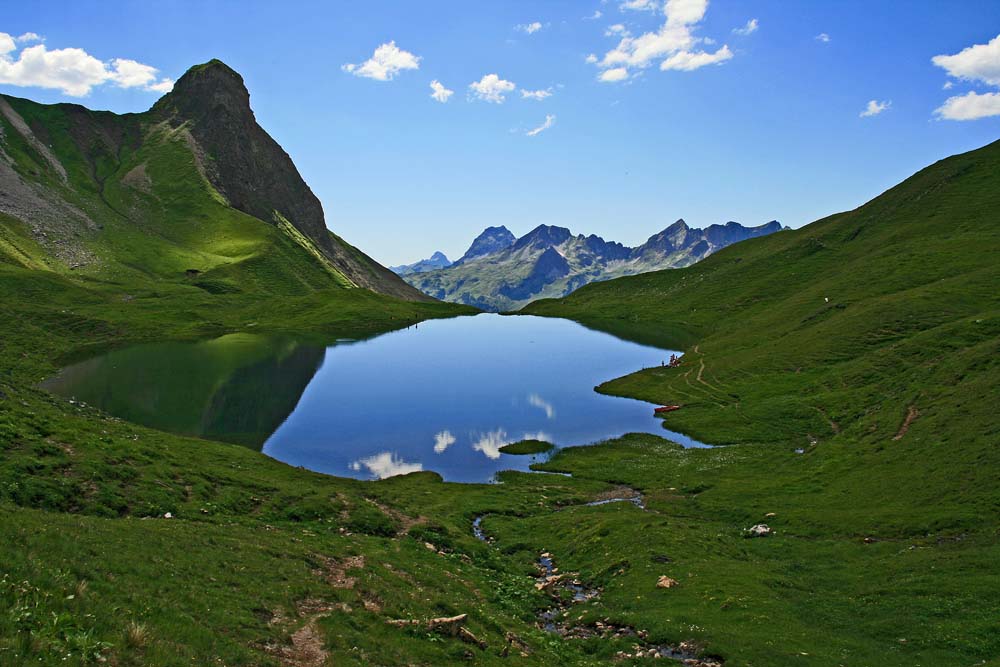 Rappensee in den Allg uer Alpen  Foto Bild landschaft 