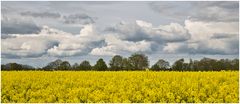 Raps mit dramatischen Wolken