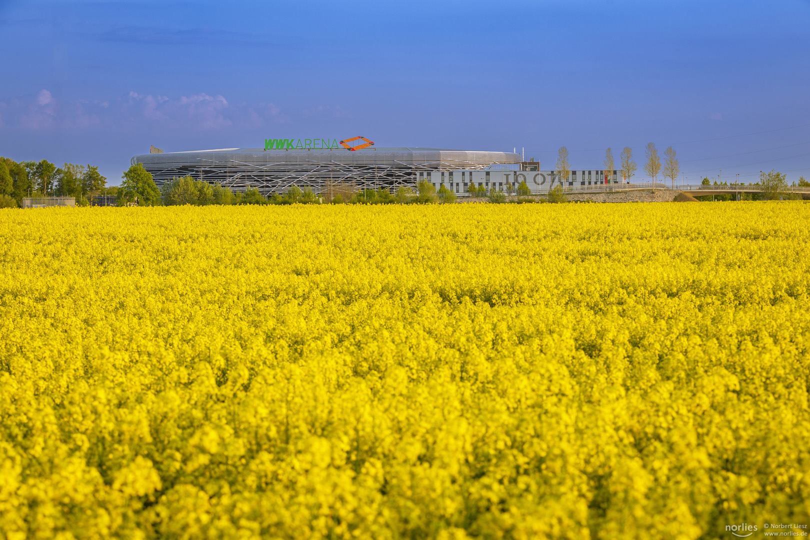 Rapsfeld mit WWK Arena