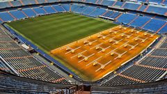 Rasenpflege im Bernabeu-Stadion