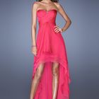 Raspberry Short To Long Beaded Chiffon Prom Dresses