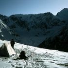 Rast am Mazeno-Gletscher