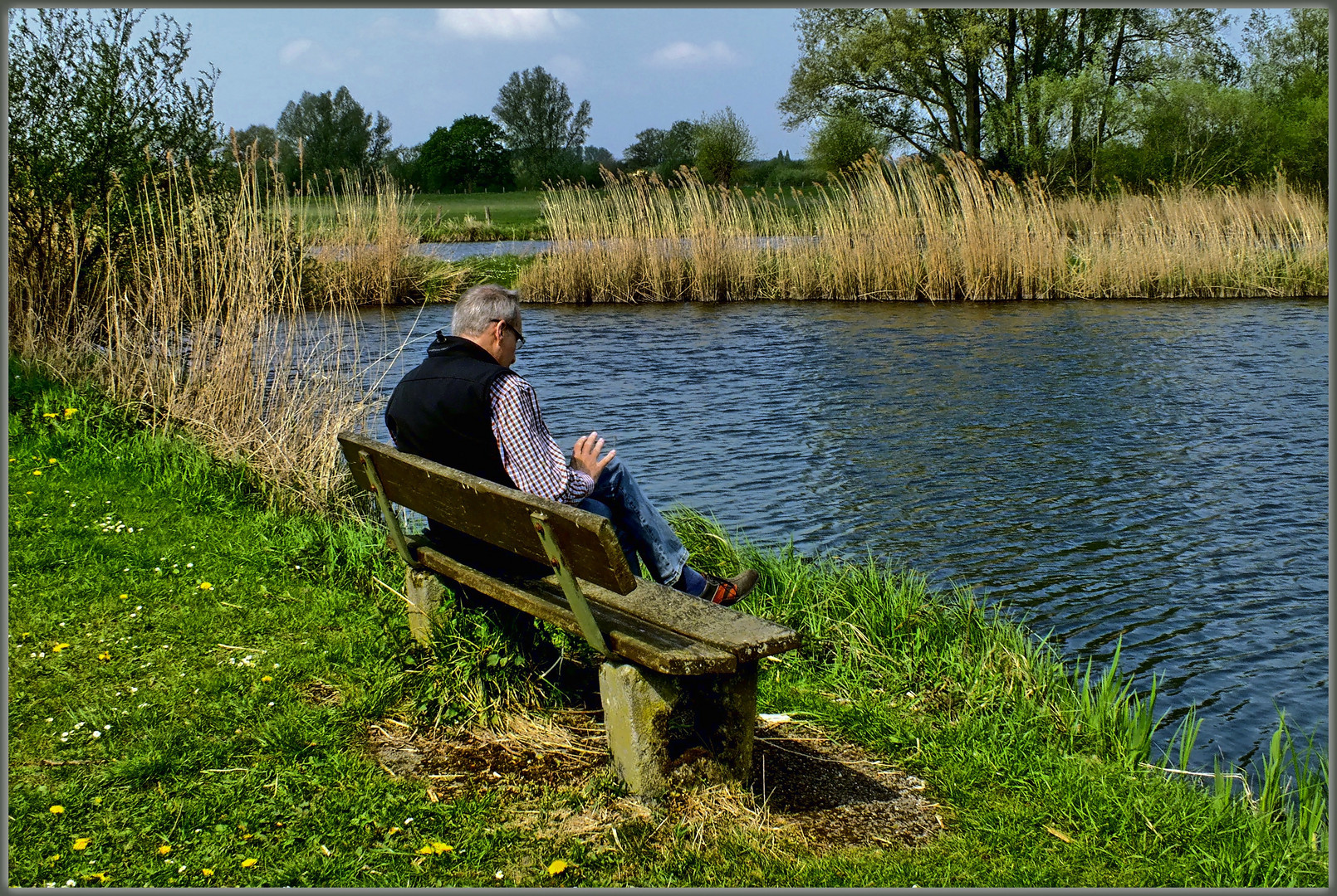 Rast an den Fischteichen