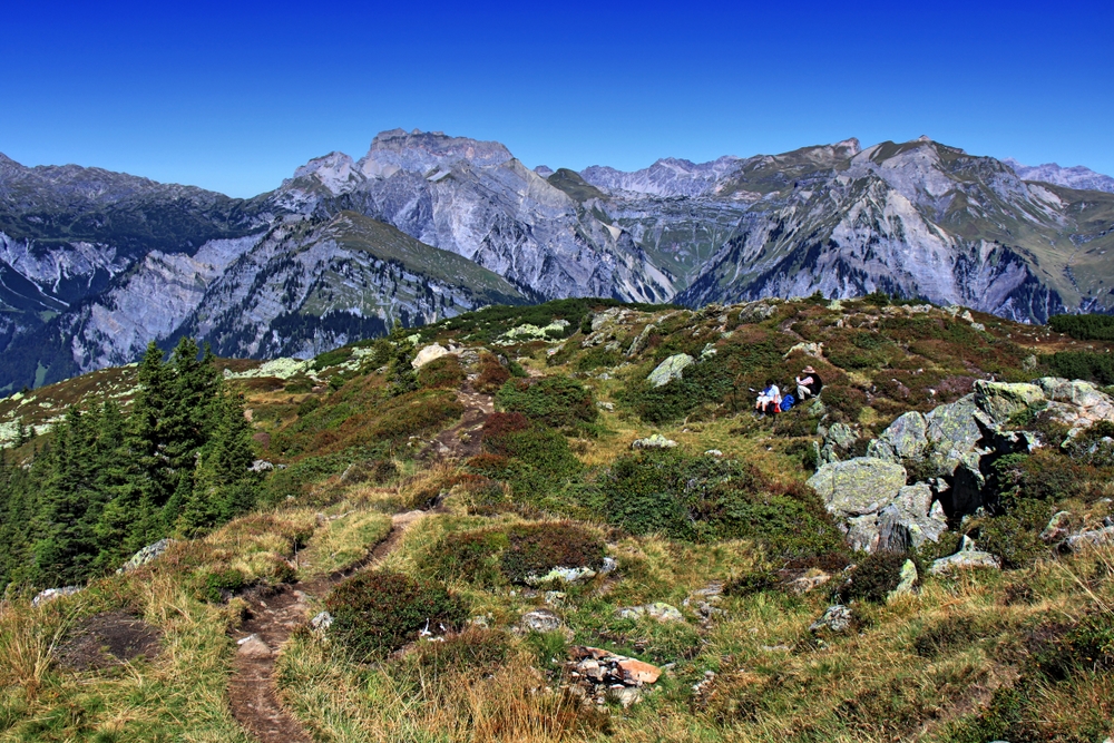 Rast auf dem Muttjöchle