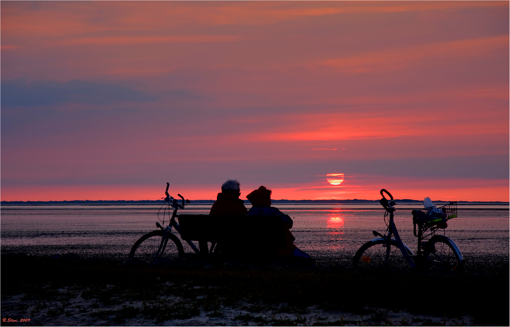 Rast im Abendrot