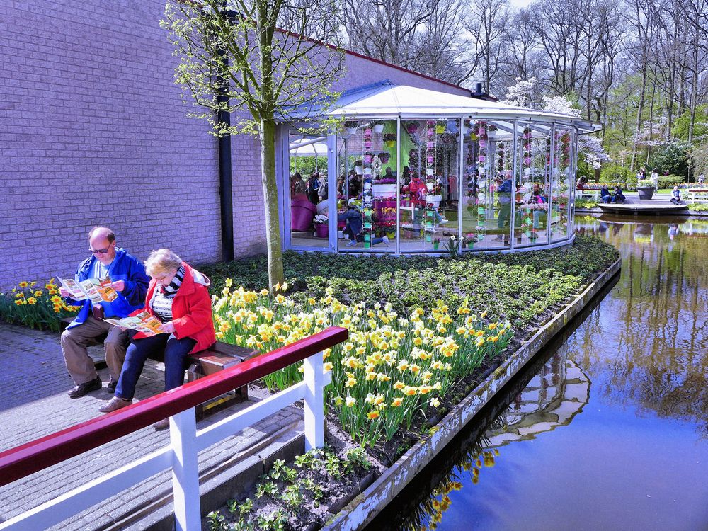 Rast im Keukenhof