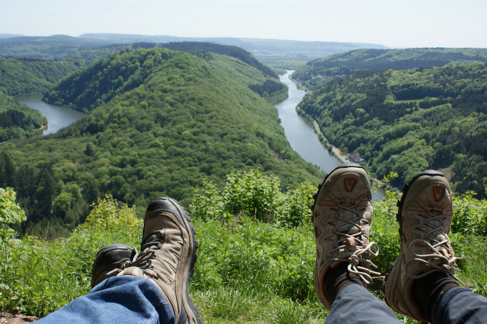 Rast oberhalb der Saarschleife