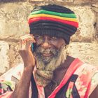 Rastafari mit iPhone