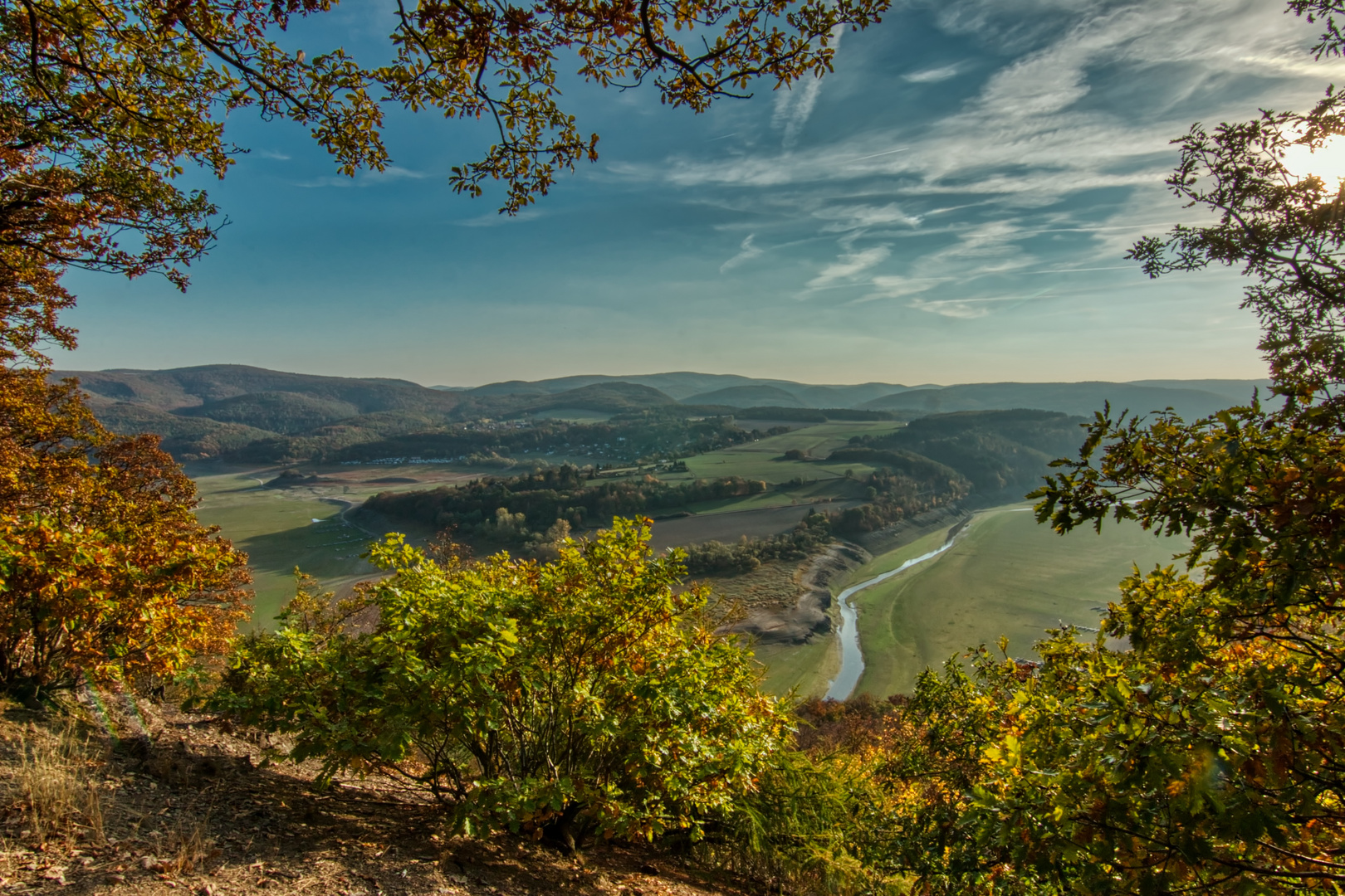 Rastplatz " Schöne Aussicht " des Urwaldsteiges Kahle Hardt.