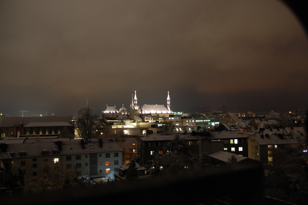 Rathaus Aachen - im Schnee