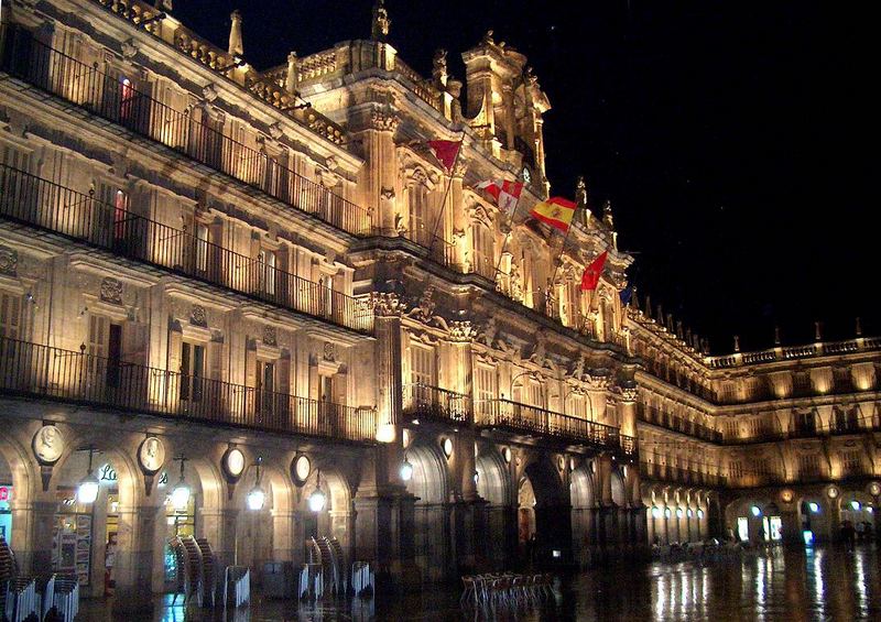Rathaus am Plaza Mayor in Salamanca, Spanien