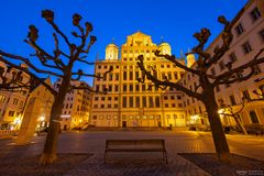 Rathaus Augsburg zur Blauen Stunde