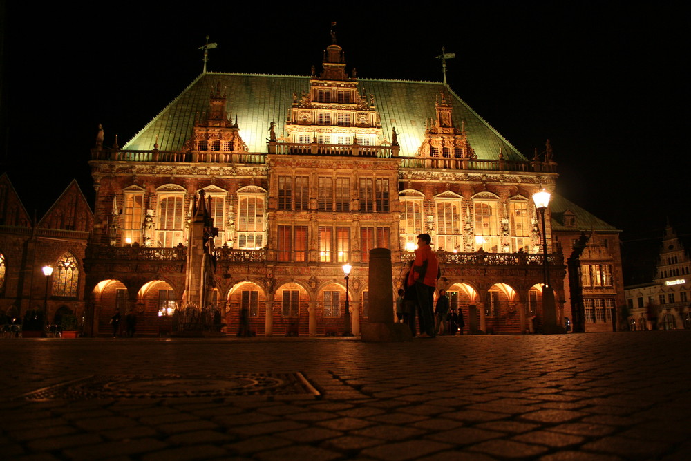 Rathaus Bremen bei Nacht