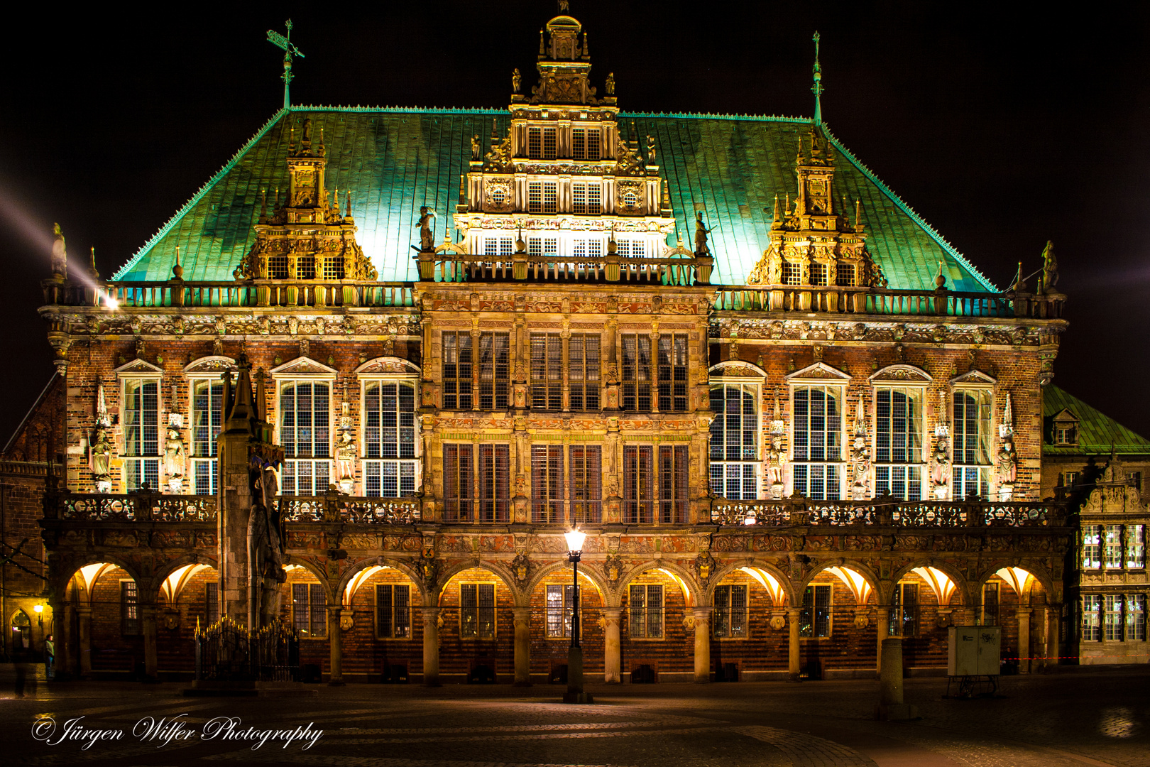 Rathaus Bremen bei Nacht