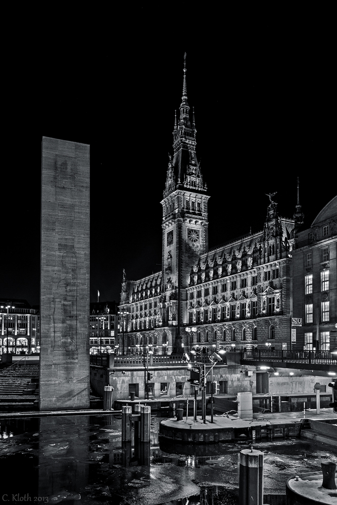 Rathaus Hamburg bei Nacht II