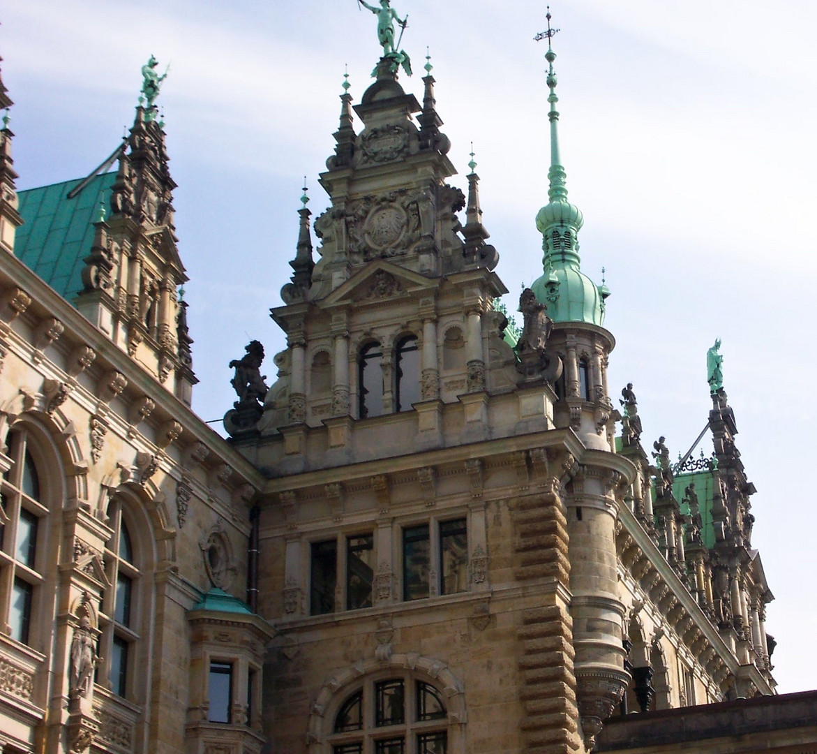 Rathaus Hamburg  die Hintere Ansicht