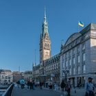 Rathaus Hamburg im Abendlicht