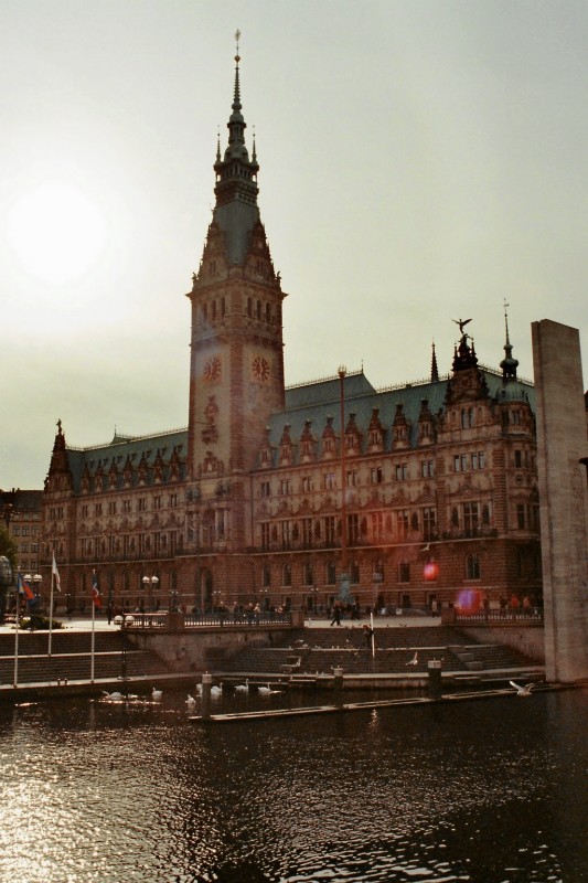Rathaus Hamburg im Sonnenschein