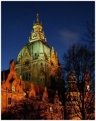 Rathaus Hannover am Abend