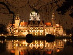 Rathaus Hannover bei Nacht