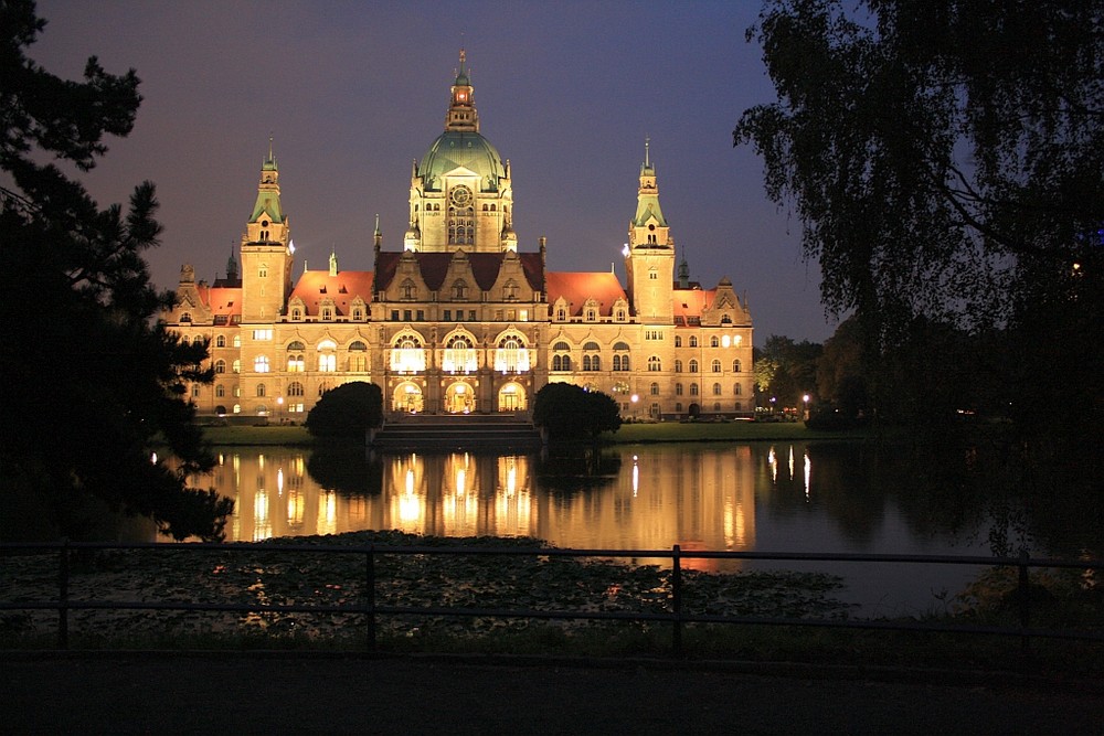 Rathaus Hannover bei Nacht