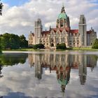 Rathaus Hannover - gespiegelt