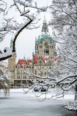 Rathaus Hannover im Winter