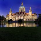 Rathaus Hannover zur blauen Stunde